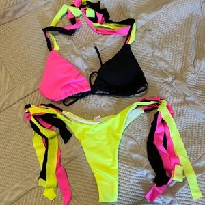 Color block bathing suit